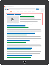 SERP feature video results